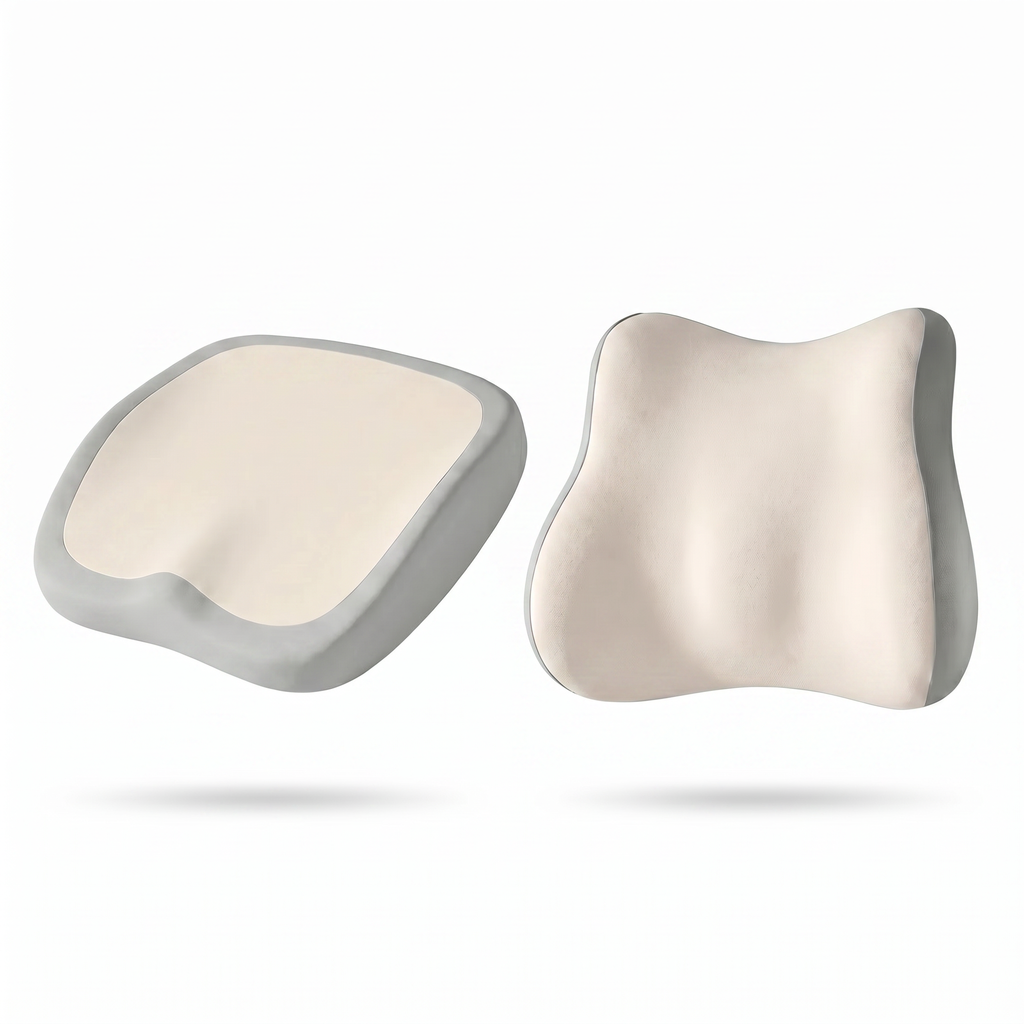 Ensembles de coussins ergonomiques en mousse à mémoire de forme pour le siege et le dossier