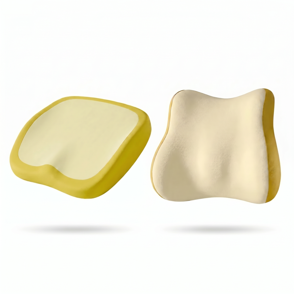 Ensembles de coussins ergonomiques en mousse à mémoire de forme pour le siege et le dossier